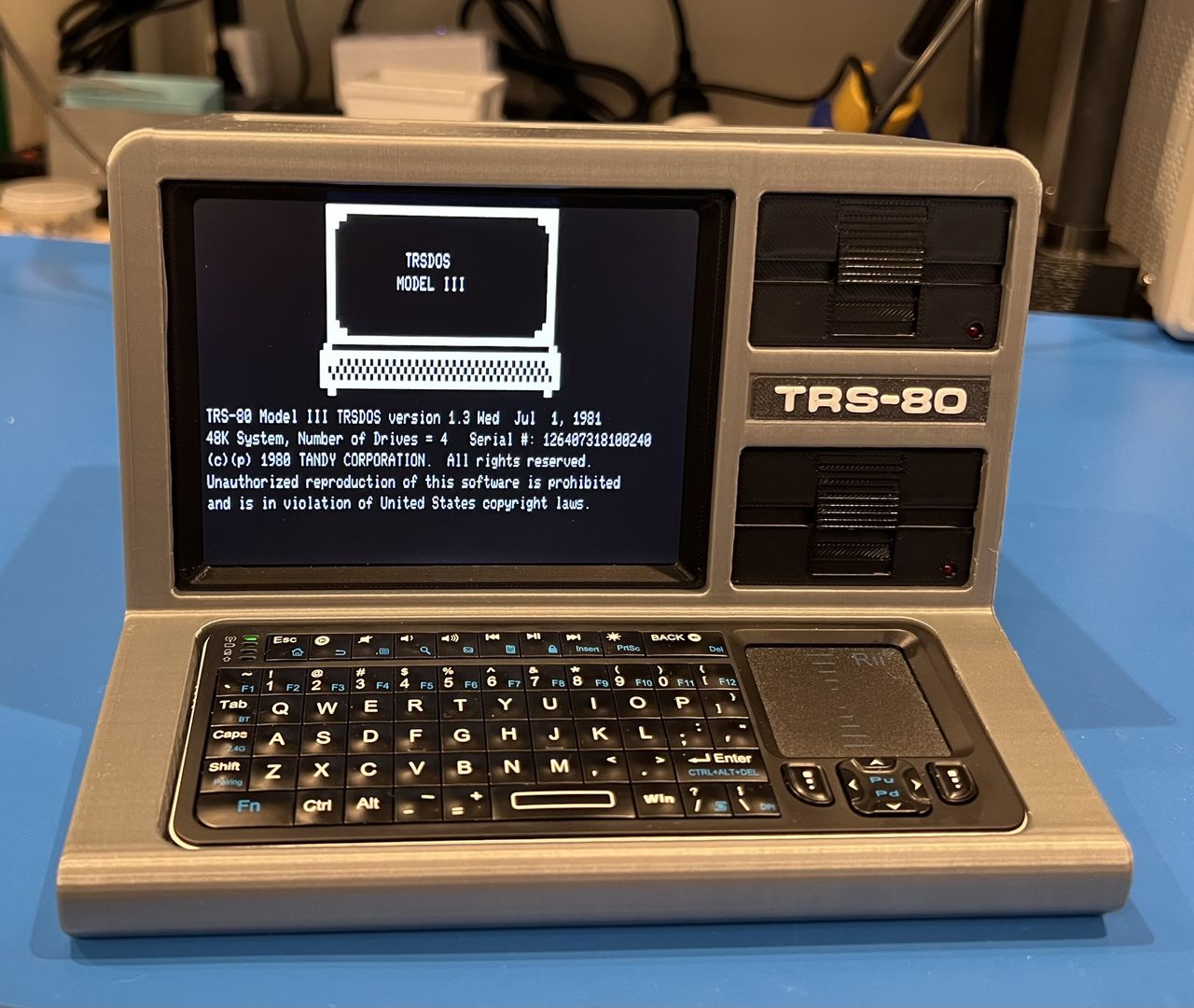 Front view of Joe Pasqua's faux TRS-80