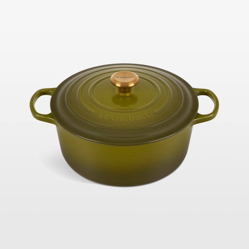 Le Creuset &amp;reg; Signature 5.5-Qt. Olive Enameled Cast Iron Round Dutch Oven