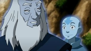 Roku with Aang on Avatar: The Last Airbender