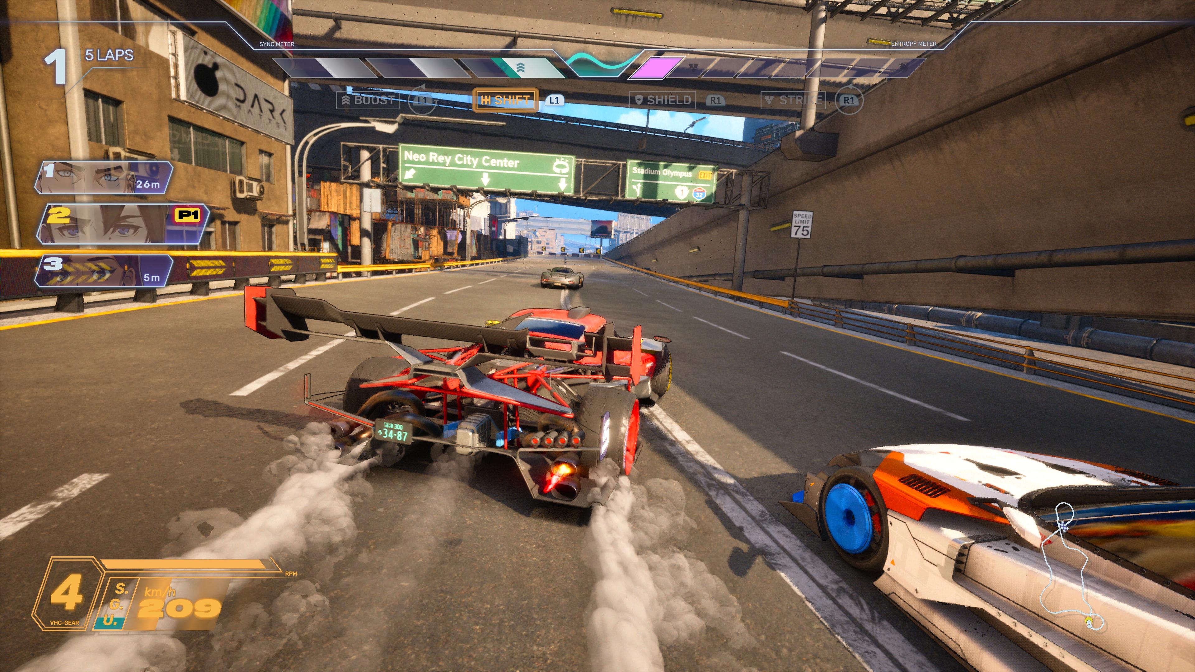 Screamer review; images of an arcade racing game