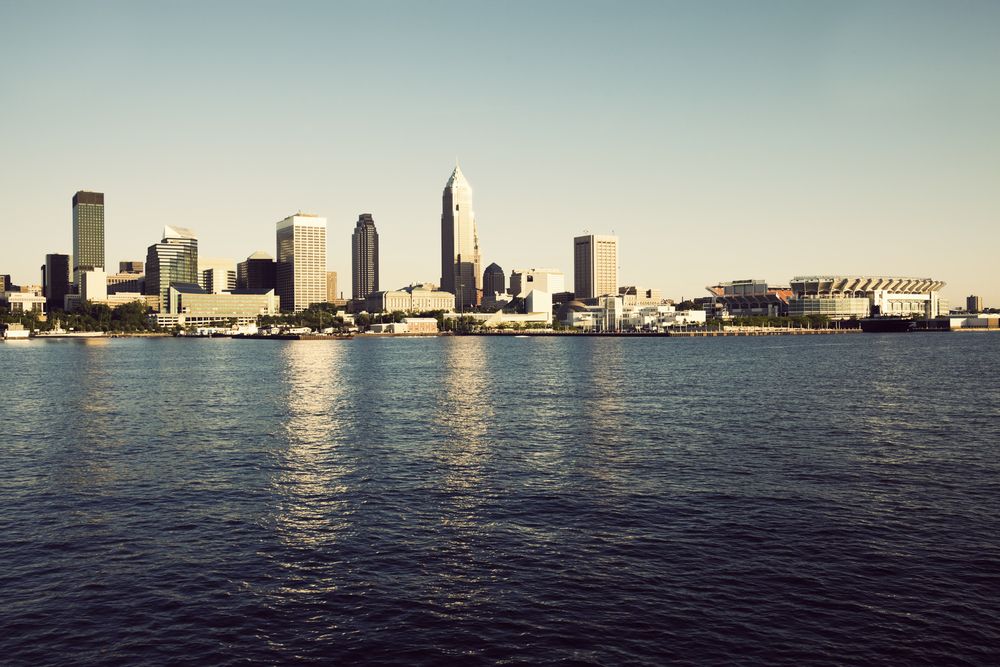 Cleveland, Ohio, viewed from Lake Erie