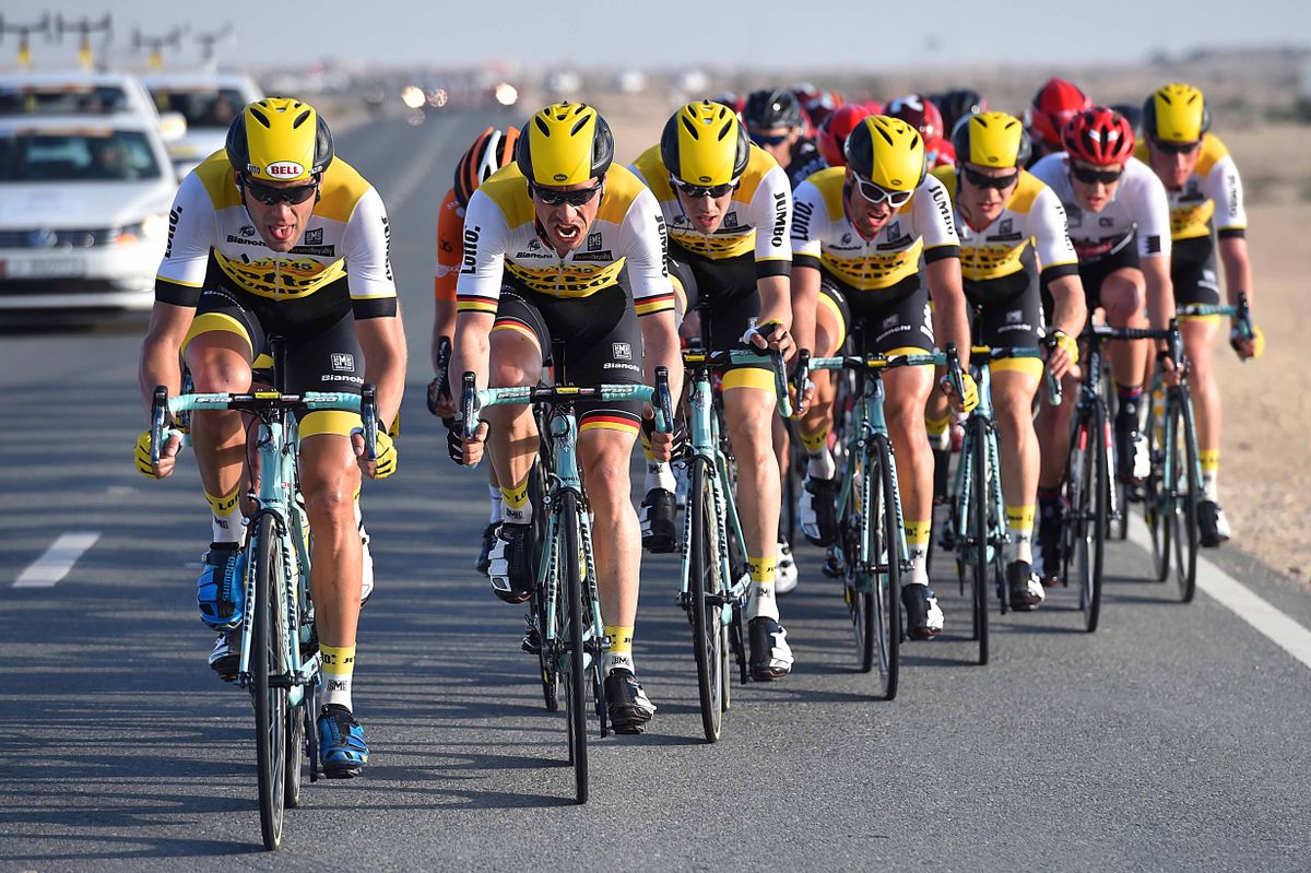 LottoNl-Jumbo drive the pace in the lead group