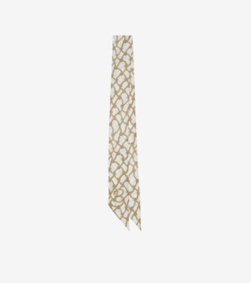 Skinny Knot Silk Scarf in Beach | Burberry® Official