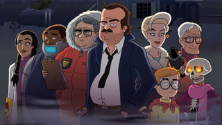 The colorful characters of new Fox TV animated show Grimsburg centred around Detective Marvin Flute (voiced by Jon Hamm) 