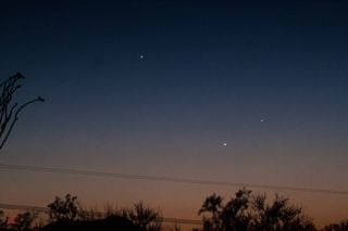Jupiter, Mercury, and Venus Seen in Tucson, AZ