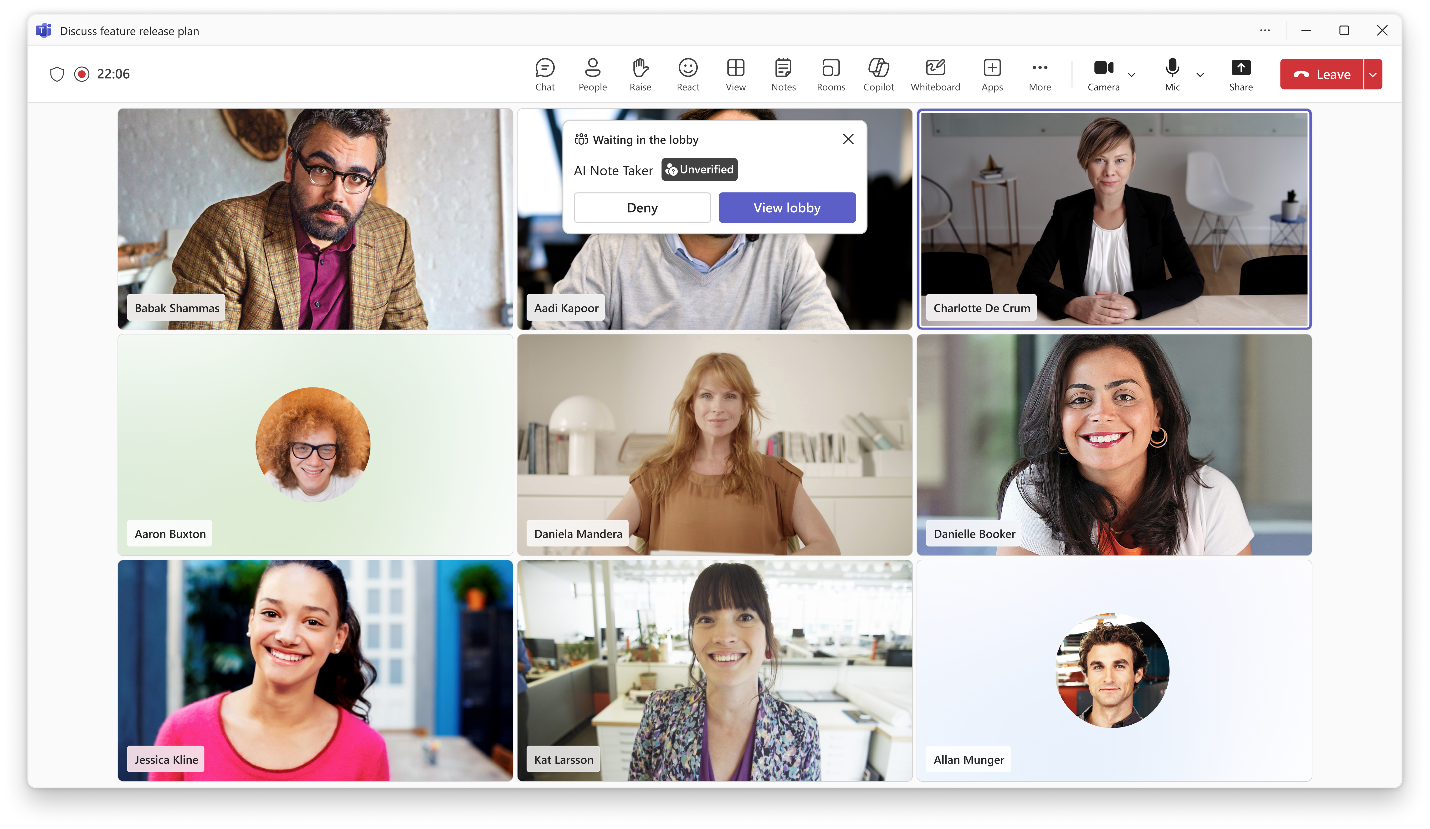 Protección contra bots de IA de Microsoft Teams