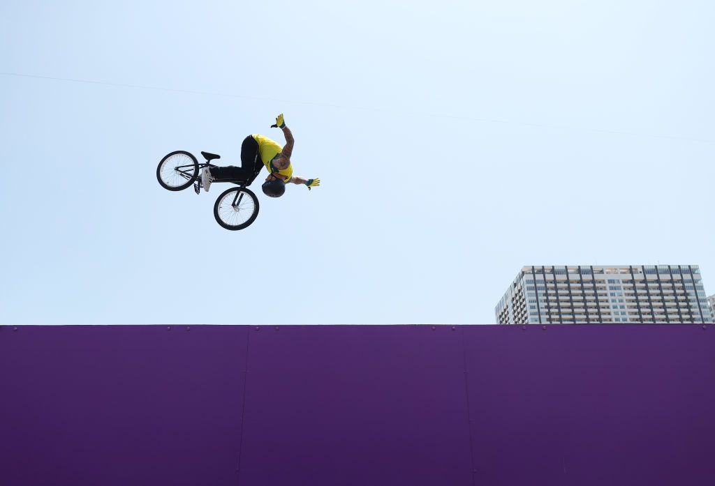 TOKYO JAPAN AUGUST 01 Logan Martin of Team Australia competes in the during the Mens Park Final run 1 of the BMX Freestyle on day nine of the Tokyo 2020 Olympic Games at Ariake Urban Sports Park on August 01 2021 in Tokyo Japan Photo by Ezra ShawGetty Images