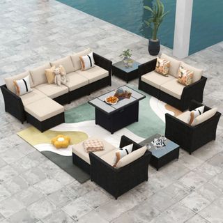 Paulsen 8 - Person Outdoor Seating Group with Cushions