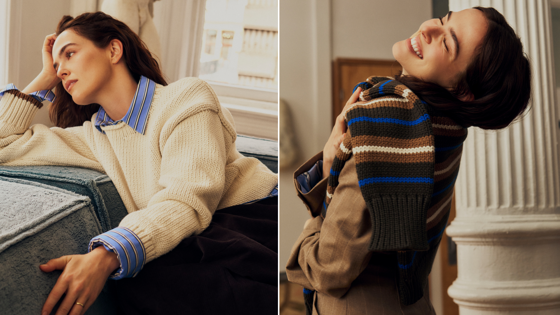 Zoey Deutch is the campaign star for the fashion collaboration between Banana Republic and La Ligne