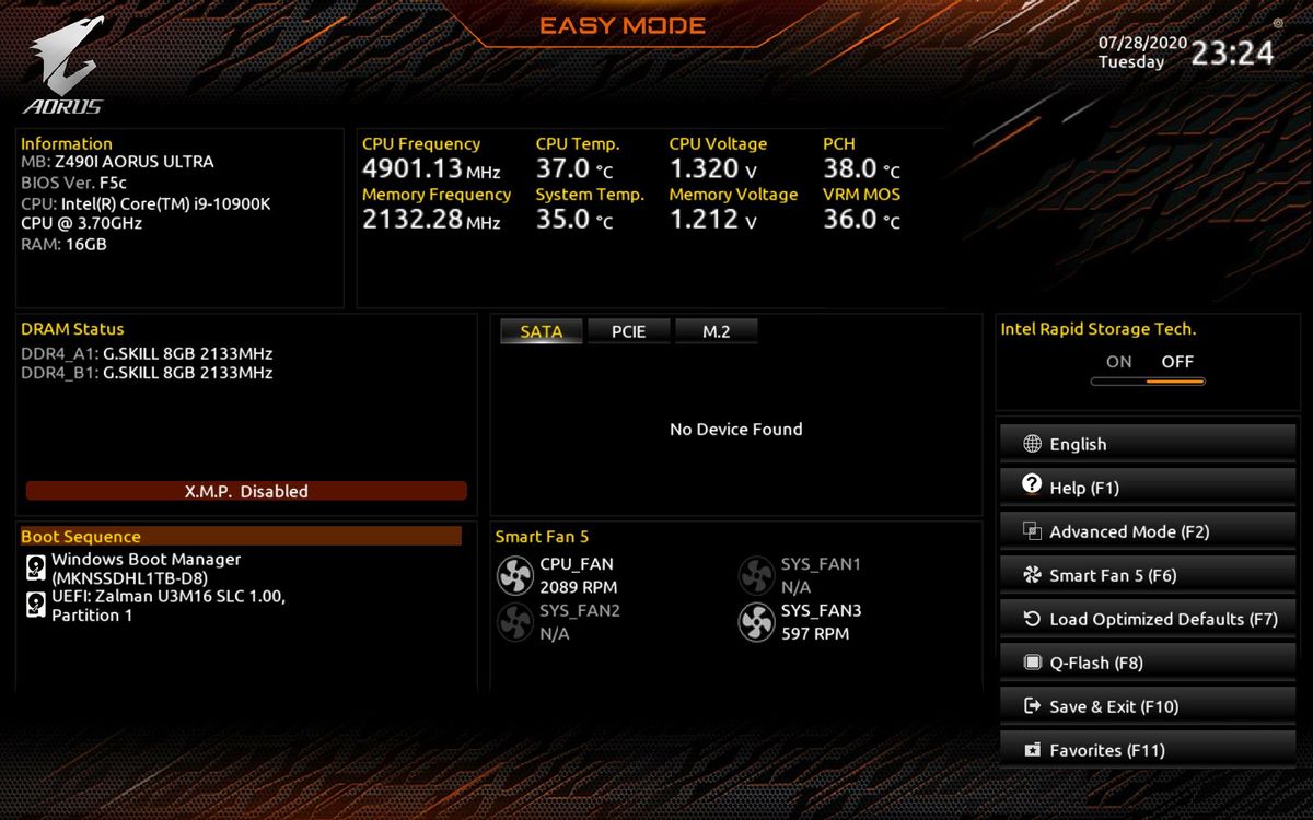 Gigabyte Z490I Aorus Ultra