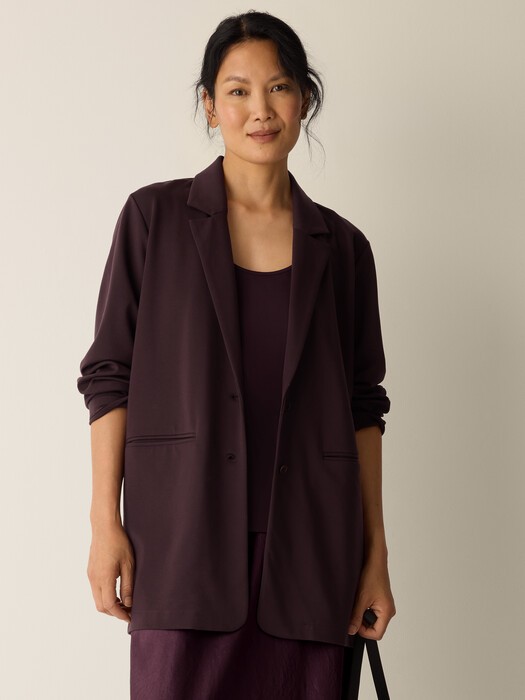 Washable Flex Ponte Long Blazer