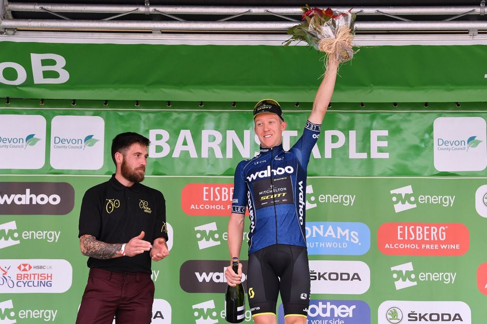 Cameron Meyer (Mitchelton-Scott) missed out on the race leader's green jersey but took the blue points jersey