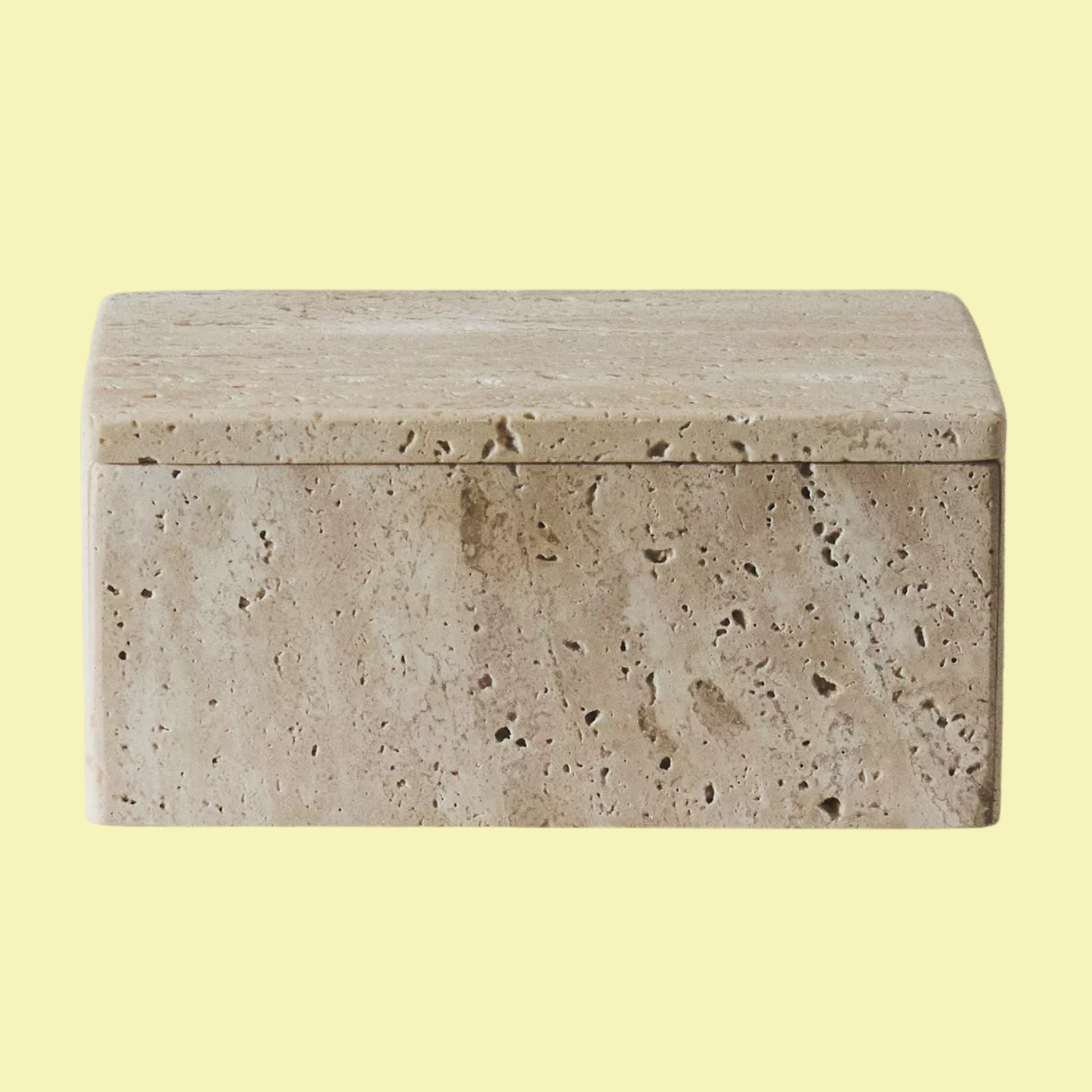 A beige marble storage box
