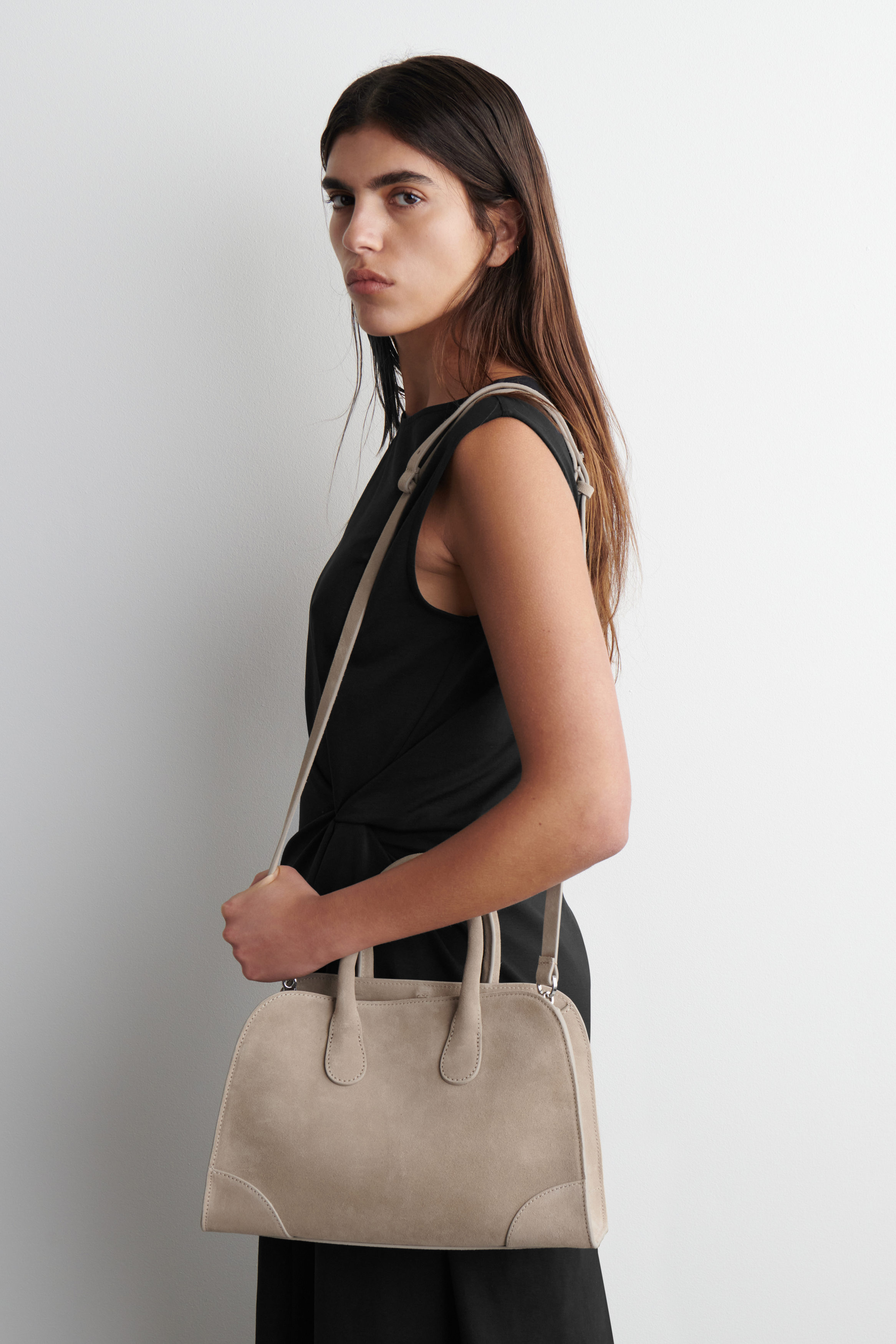 Mini Studio Bowling Bag - Suede