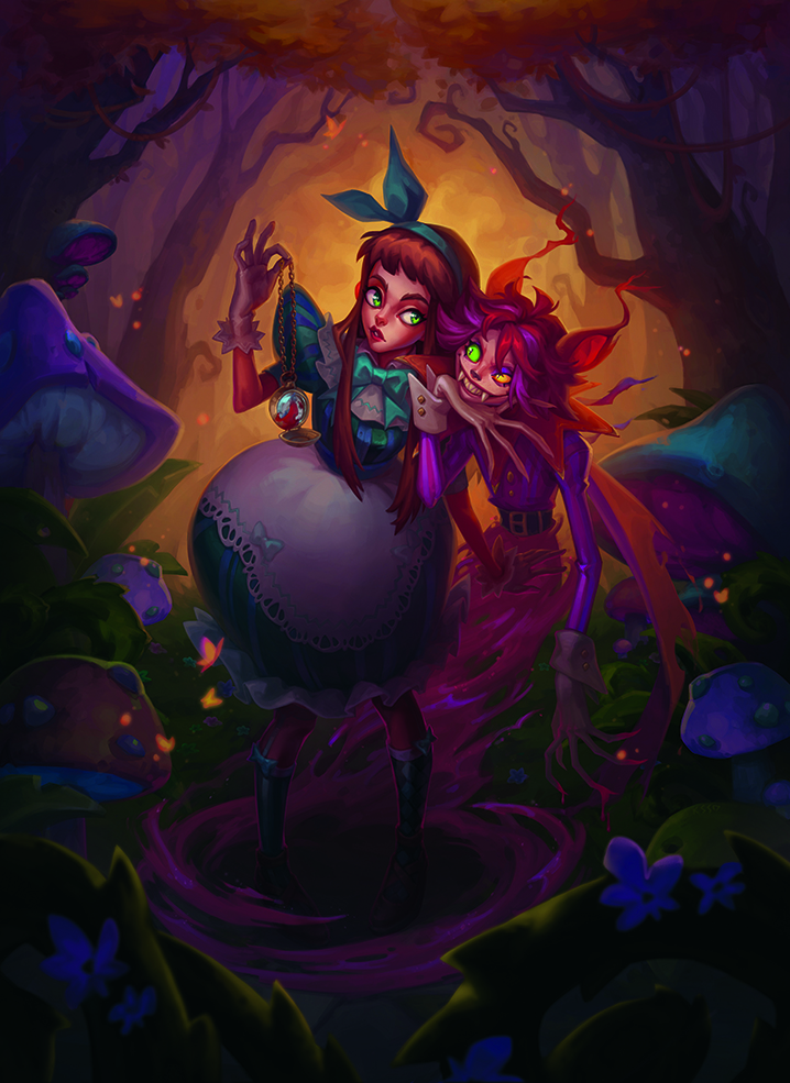 Digital art showing a fantasy character