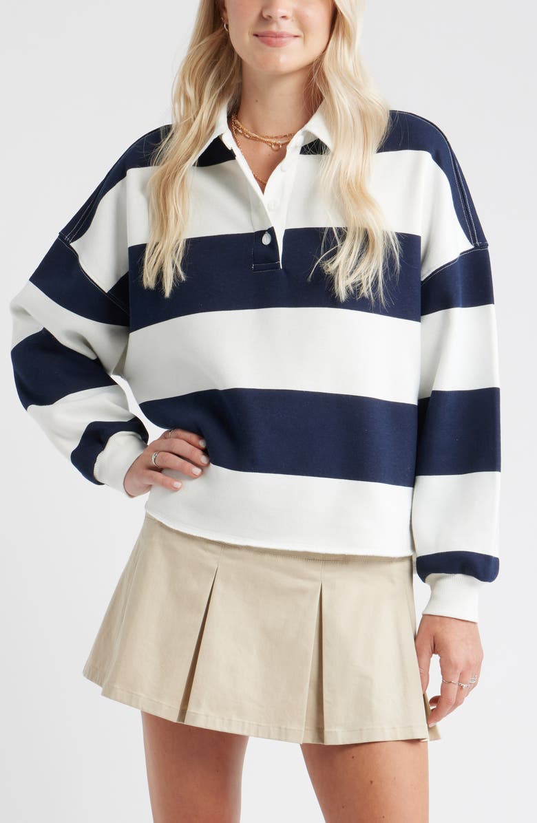 Stripe Cotton Blend Rugby Shirt