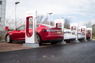 Tesla Model S charging station