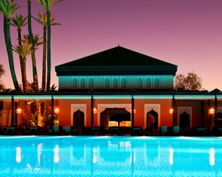 Swimming pool at the La Mamounia Hotel in Marrakesh