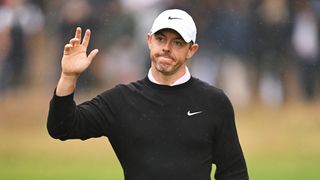 Rory McIlroy acknowledges the crowd during the BMW PGA Championship