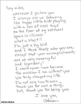 Mike Matthews birthday letter