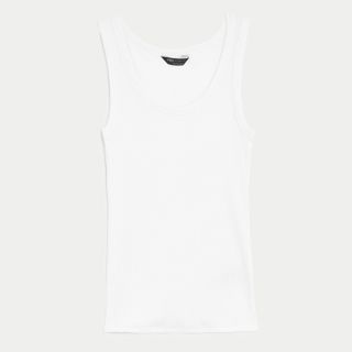 M&S white vest top 