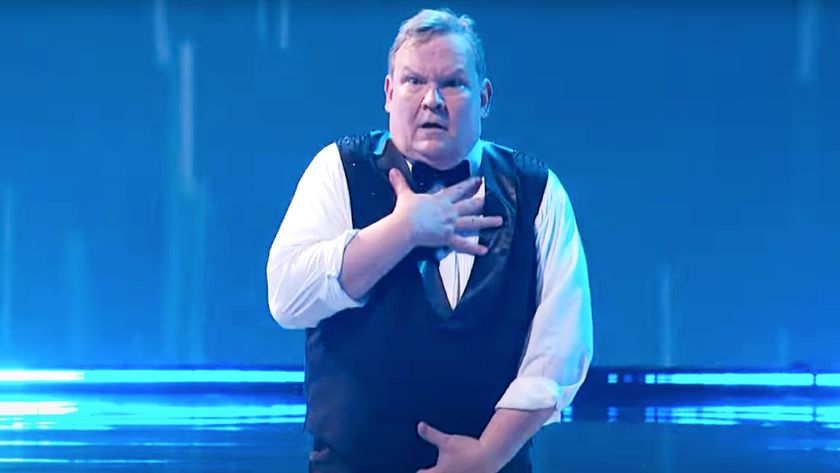 Andy Richter dancing to &quot;It&#039;s Raining Men,&quot; in Episode 2 of Season 34 of Dancing with the Stars.
