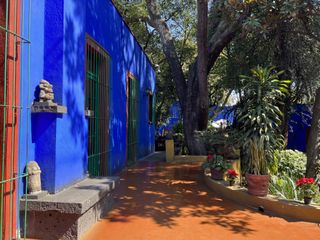 courtyard of the Frida Kahlo house in Coyoacán, Mexico