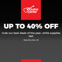 Guitar Center Black Friday Sale: Up to 40% off