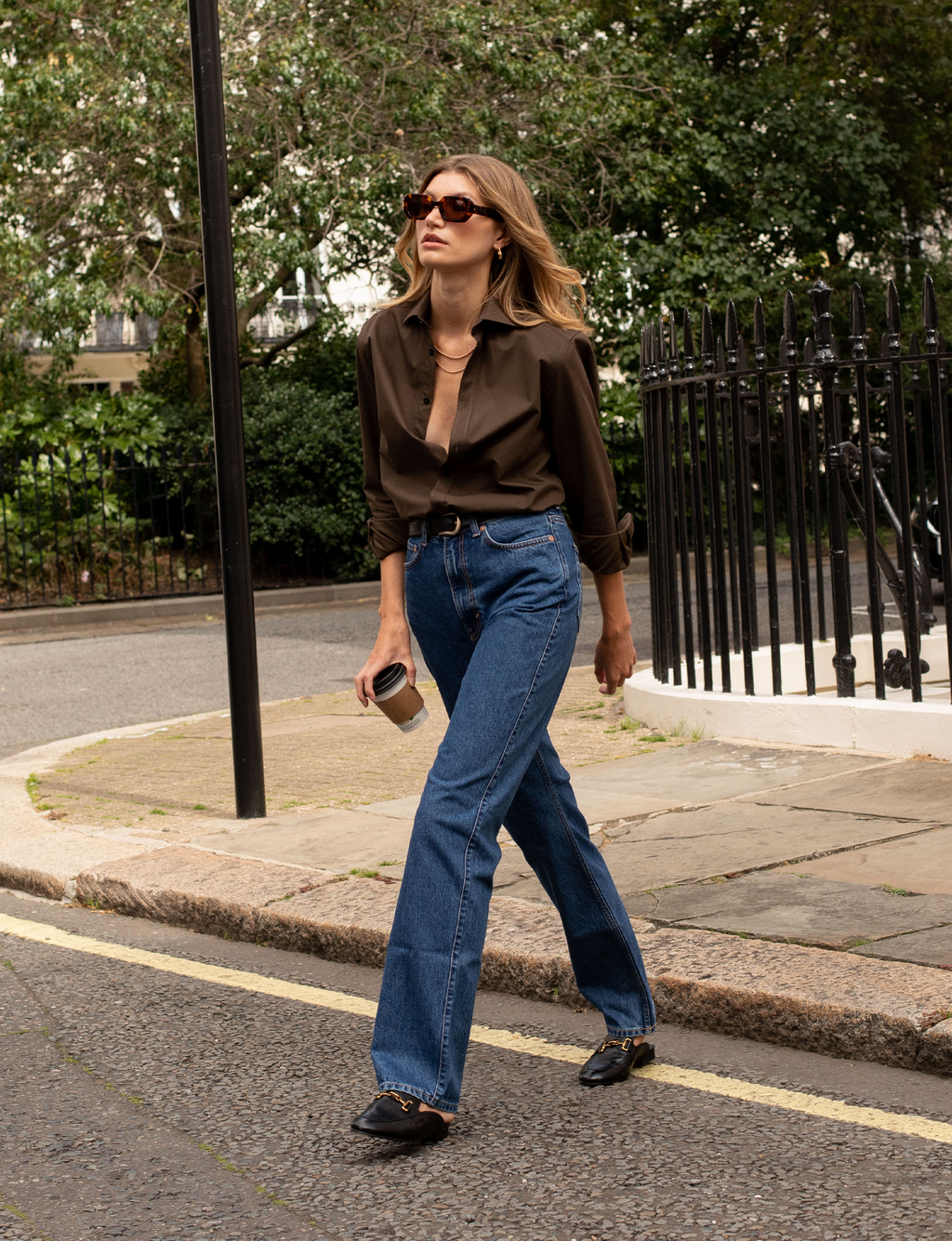The Boyfriend: Fine Poplin, Chocolate
