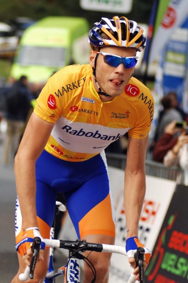 Lars Boom in the leader&rsquo;s jersey
