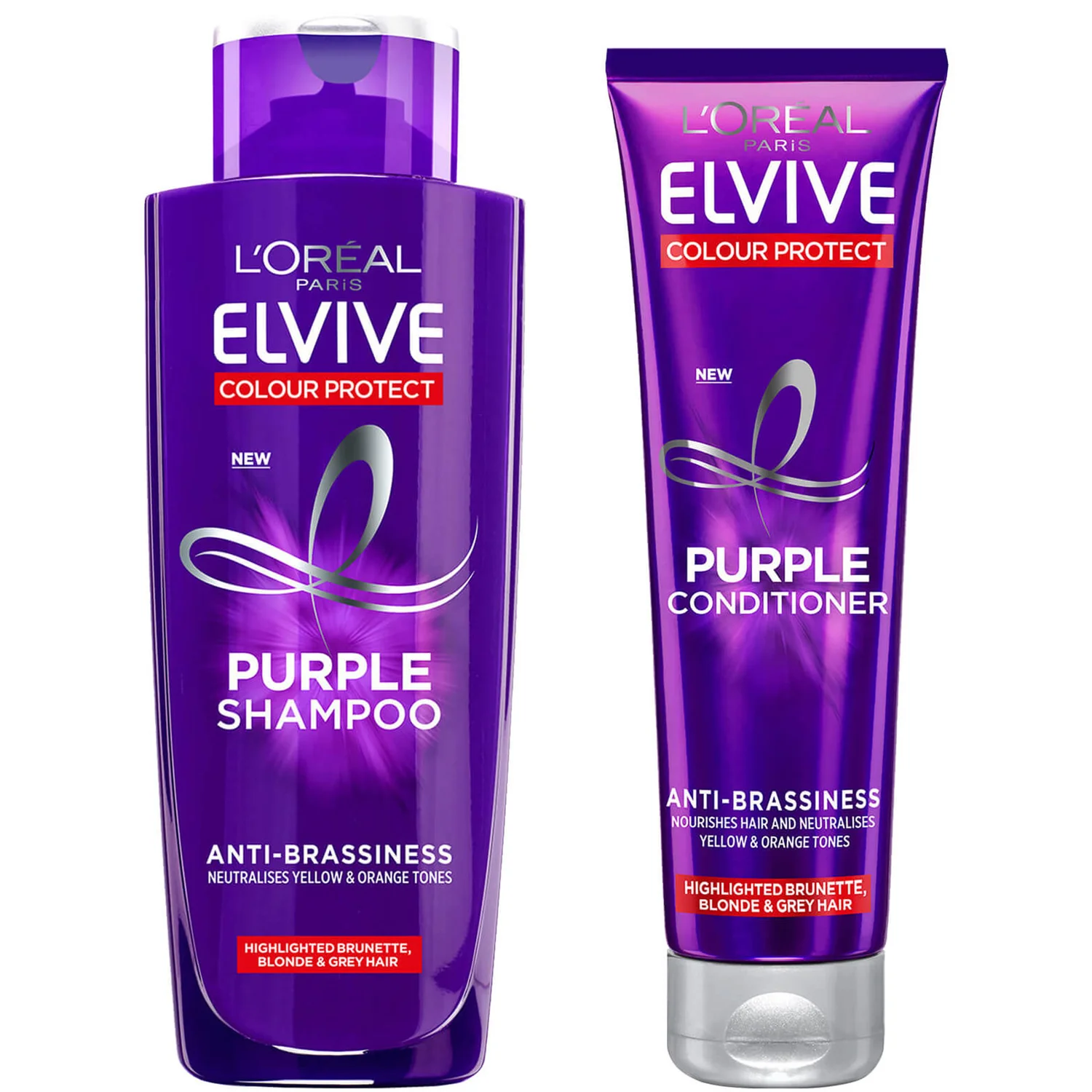 L'or&amp;eacute;al Paris Elvive Colour Protect Anti-Brassiness Purple Shampoo and Conditioner Set