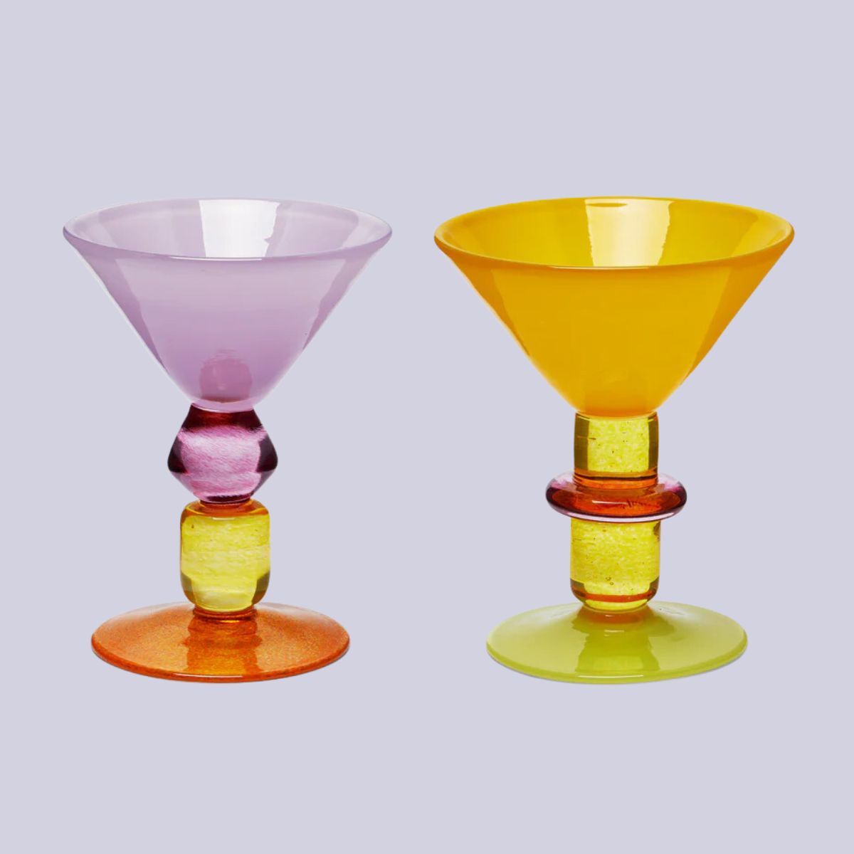 Hand-Blown Martini Glasses