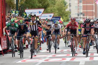 Kristian Sbaragli wins stage ten of the 2015 Tour of Spain