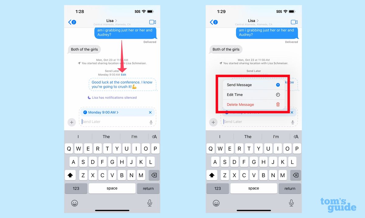 How to schedule iMessages in iOS 18 | Tom's Guide