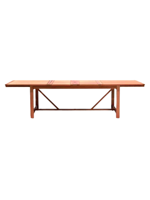 Alyisa Rectangular Eucalyptus Extendable Outdoor Dining Table