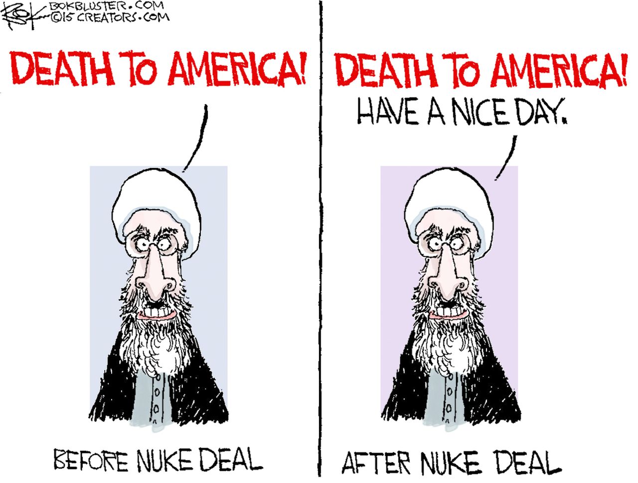 Editorial cartoon World Iran Nuclear Deal