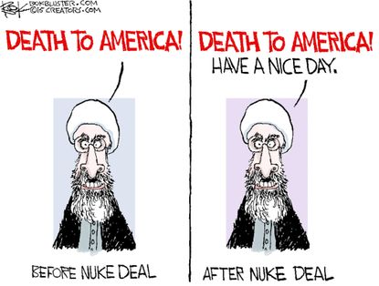 Editorial cartoon World Iran Nuclear Deal