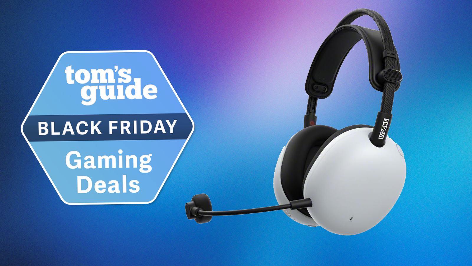 Sony Inzone H9 II on a blue and purple background