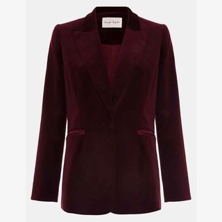 Bridie Wine Velvet Blazer