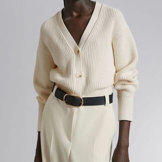 & Other Stories Ribbed Knit Cardigan
