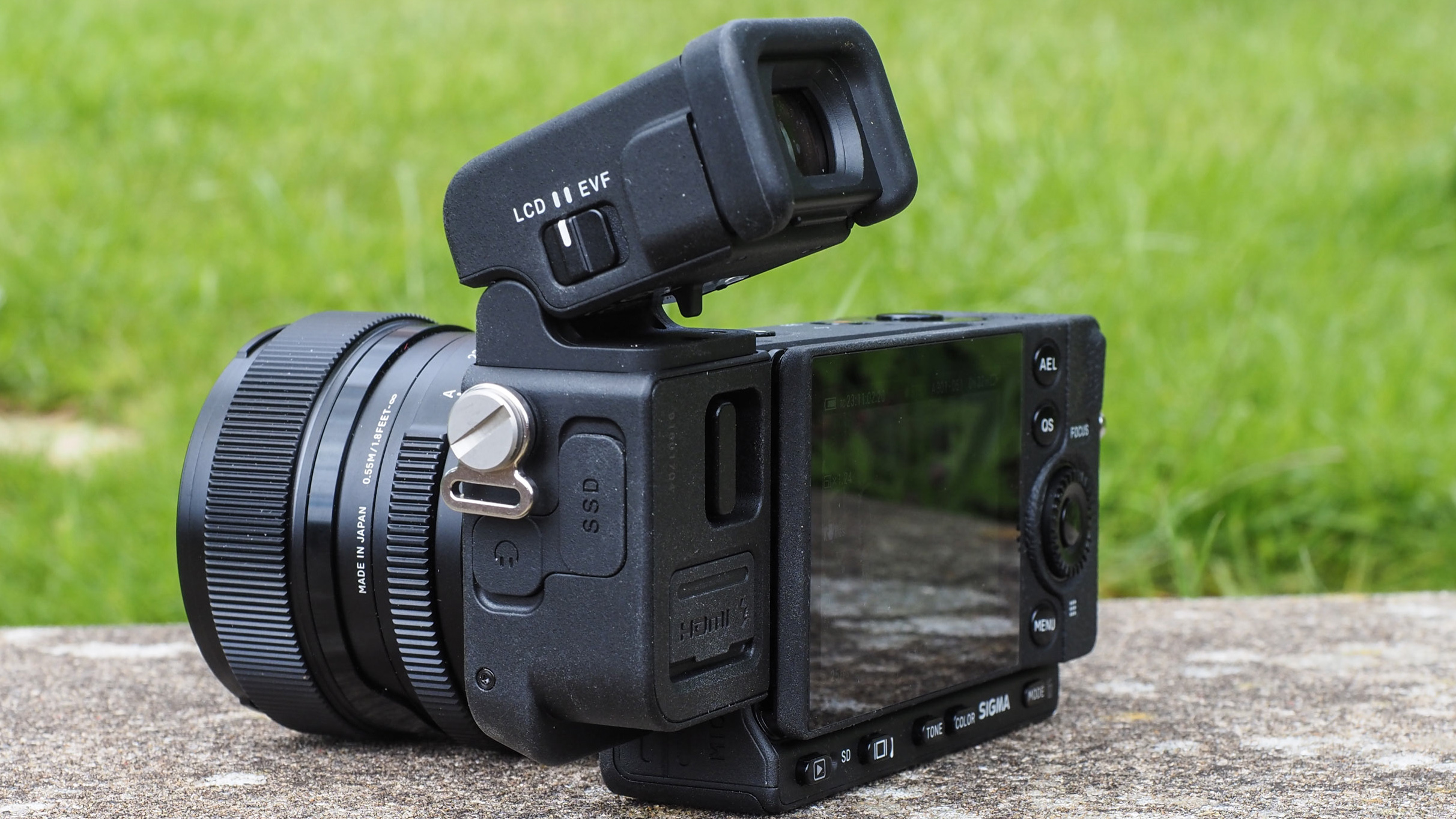 Sigma fp L with EVF-11 accessory viewfinder