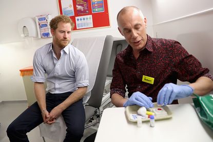 Prince Harry broadcast his HIV test on Facebook live. 