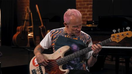 Flea with his 1961 fender jazz bass