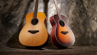 Best acoustic guitars under $1,000: Two Yamaha TransAcoustic guitars side by side