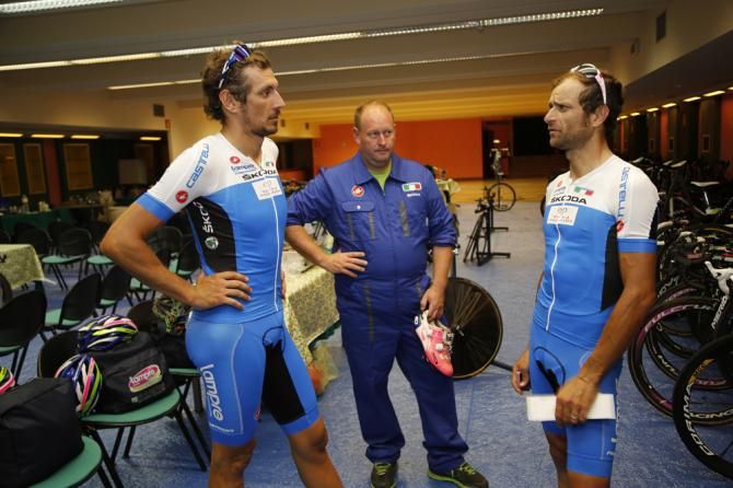 Filippo Pozzato and Michele Scarponi discuss their up coming Worlds challenge