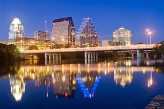 Austin Texas skyline at night