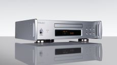 Product photography of the TEAC PD-507T CD transport in silver finish