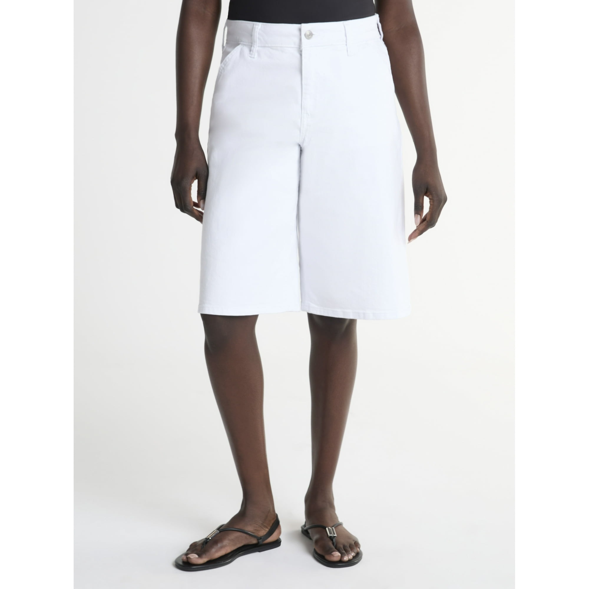 Scoop, Scoop Women’s and Women’s Plus Denim Bermuda Shorts, Sizes 0-28 Plus