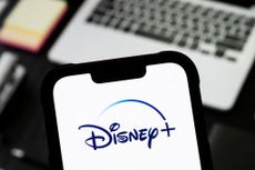 Disney Plus logo on a mobile phone screen