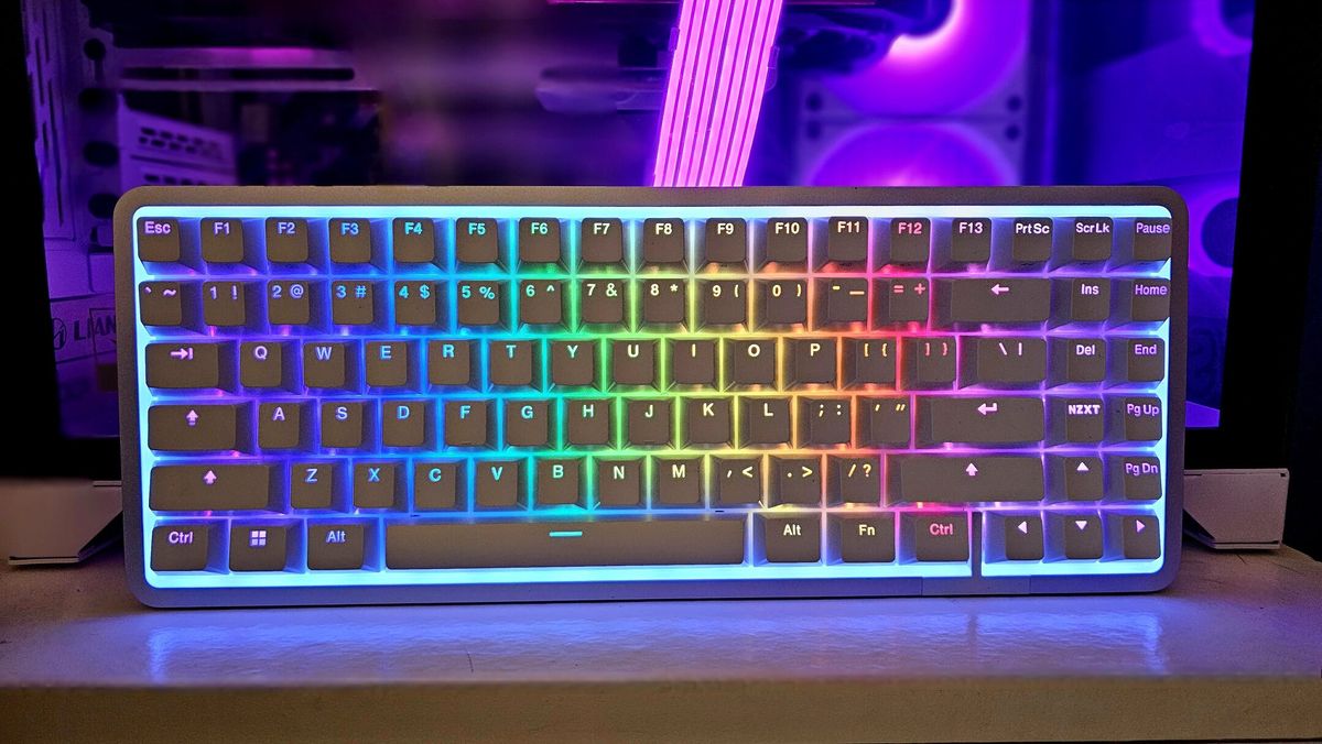 Up close shot of the NZXT Function Elite MiniTKL Keyboard